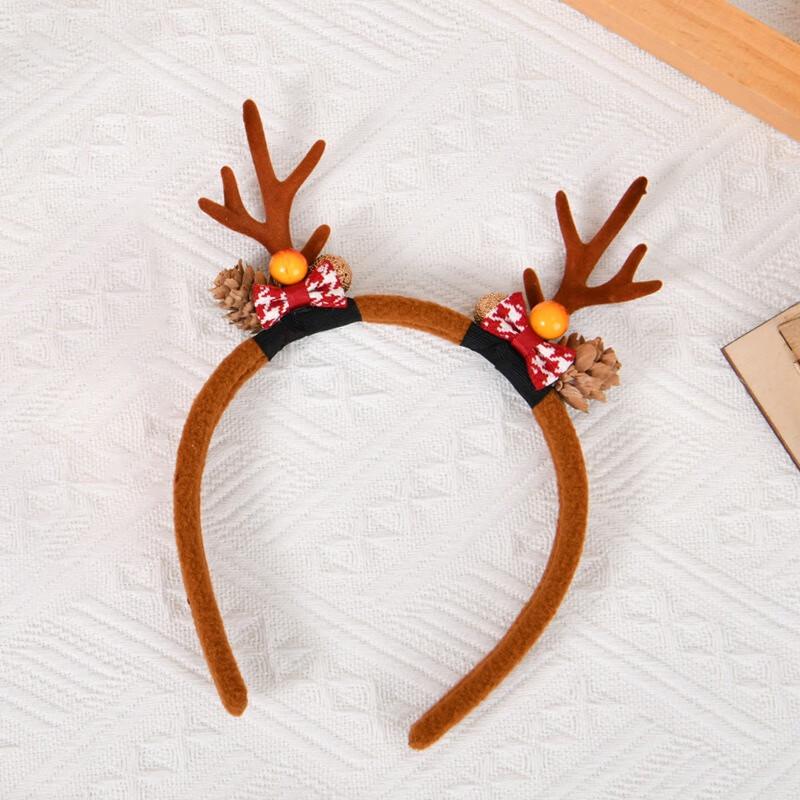 Plush Christmas Reindeer Headband 3-Pack