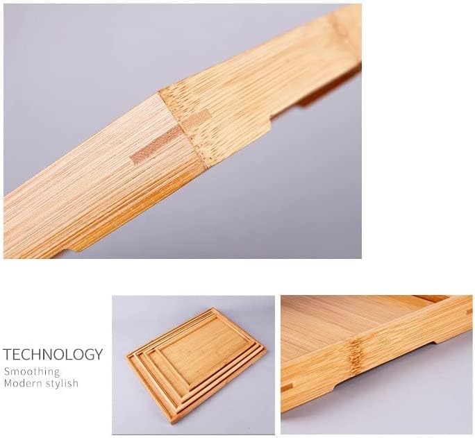 Ansimple Bamboo Tray, Tea and Cafe Tray, Small, Medium, and Large Sizes Available, Square, Tabletop, Japanese Style, Simple, Natural (41 X 29 X 2.4