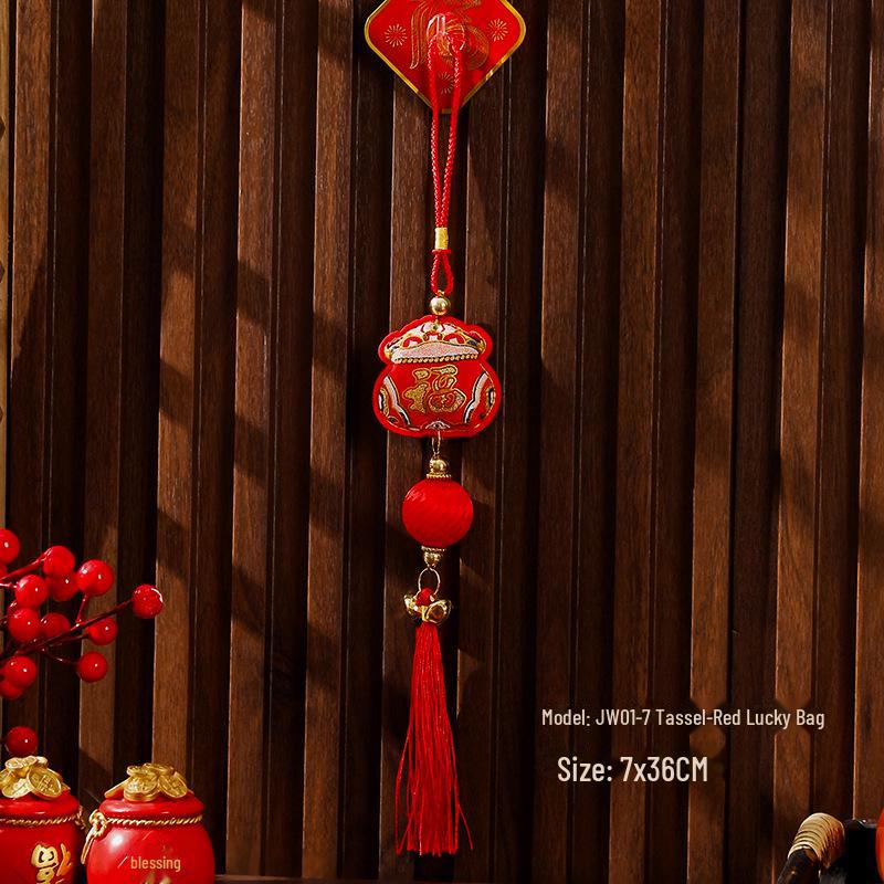 2025 Year of the Snake Spring Festival Koi Tassel Pendant - New Year Housewarming Living Room Decoration