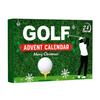Golf Advent Calendar 2025 for Men Teen Boys 24 Days Christmas Countdown Calendar with Golf Balls Tees Ball Markers Holiday Gift for Dad Husband