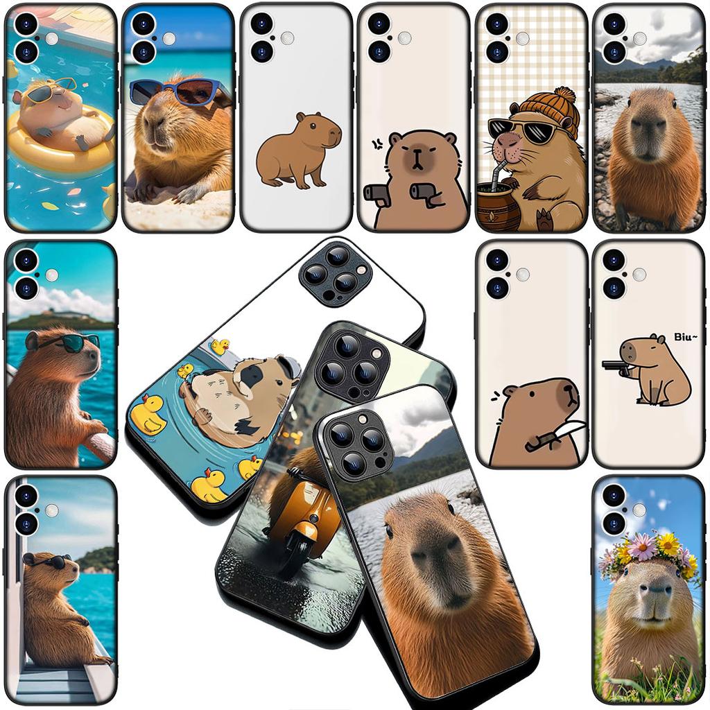 Lovely Capybara Silicone Cover for Samsung Galaxy A36 A55 A26 A05 A06 A14 A50 A51 A53 A54 A12 A13 A23 A35 Coque Phone Case