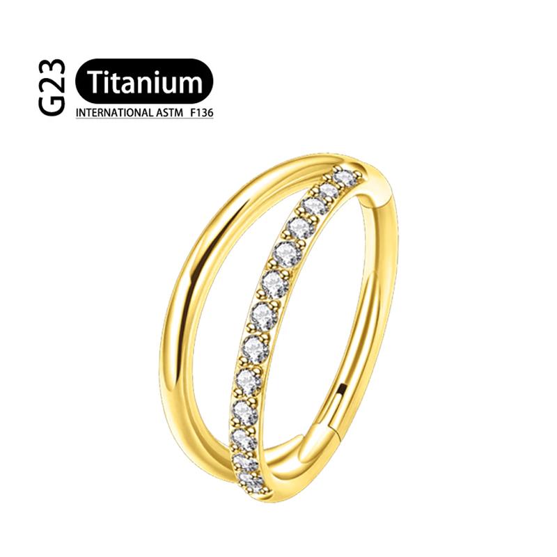 G23 16G Titan CZ Reihe Conch Nasenring Knorpel Hoop Daith Tragus Helix Lappen Ohrring Gelenkiges Segment Clicker Piercing Zirkon