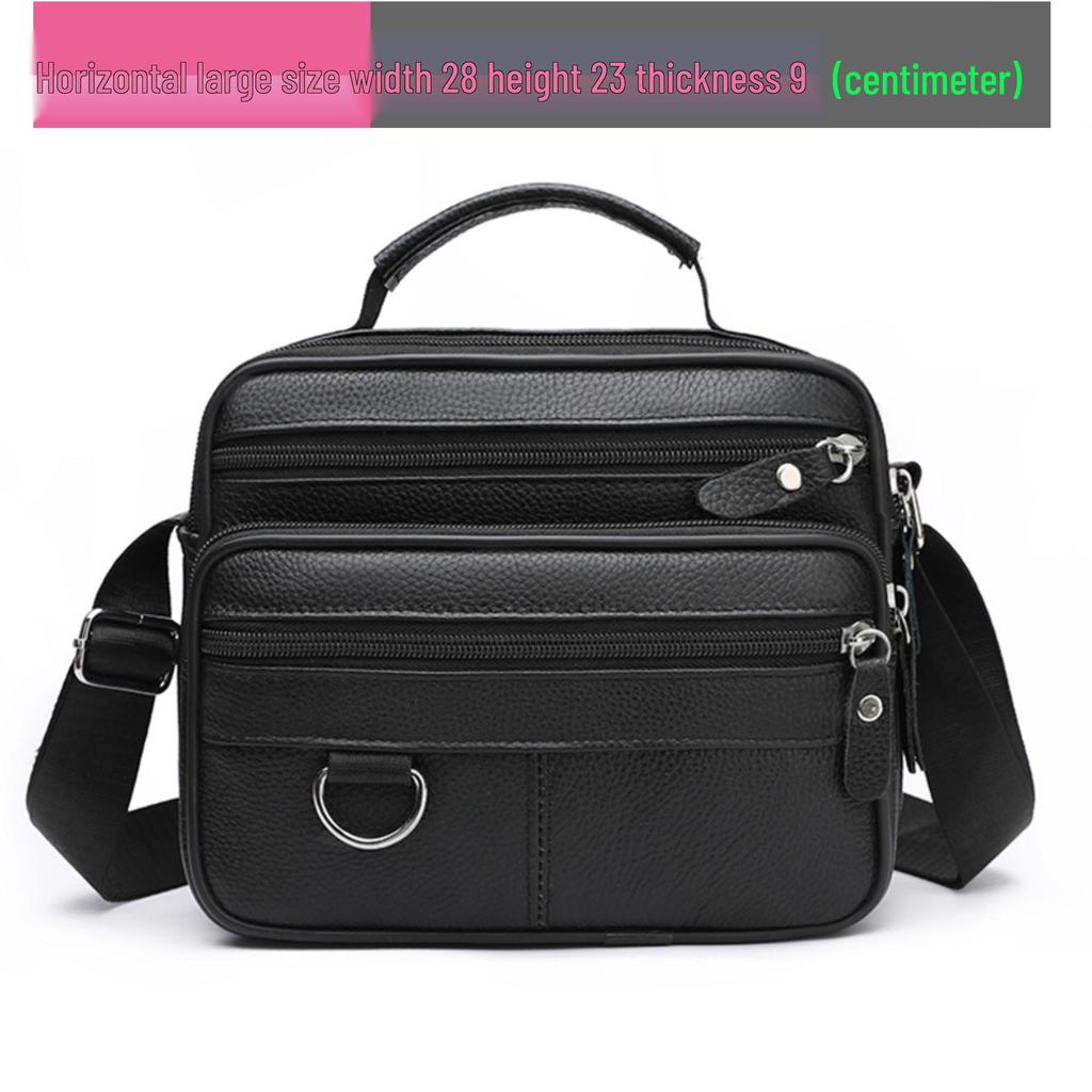 Men's Multifunctional Genuine Leather Crossbody Shoulder Bag