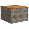 2 Piece Garden Sofa Set with Cushions Grey Poly Rattan & Acacia