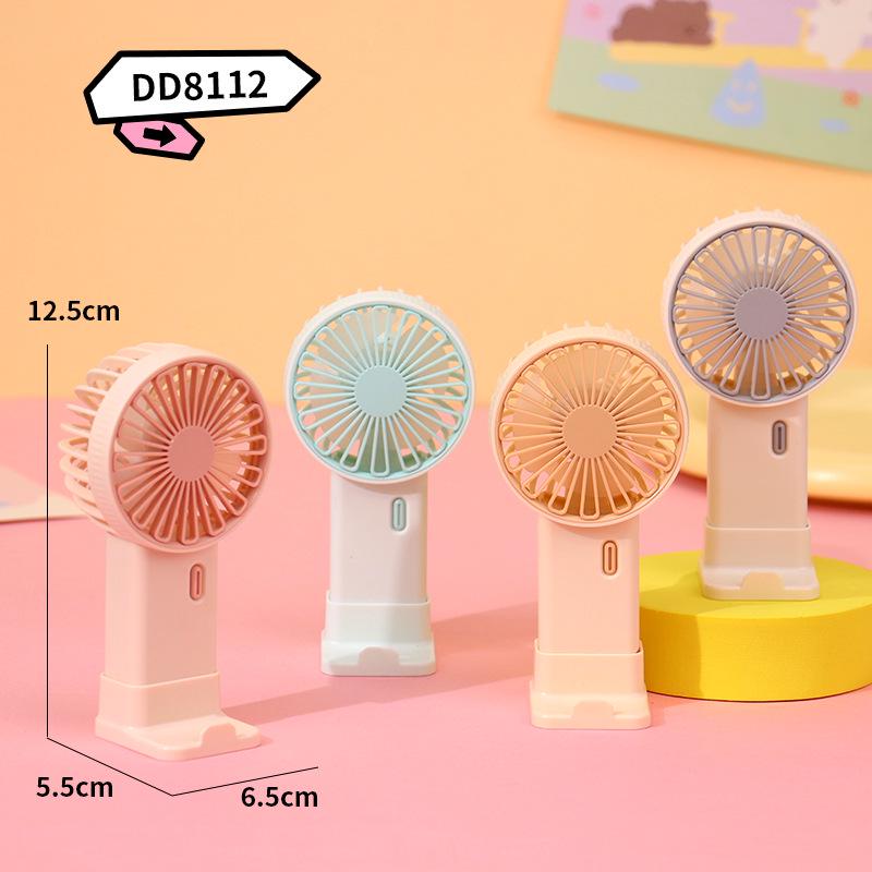 USB Rechargeable Cartoon Mini Handheld & Desktop Electric Fan Spray Fan