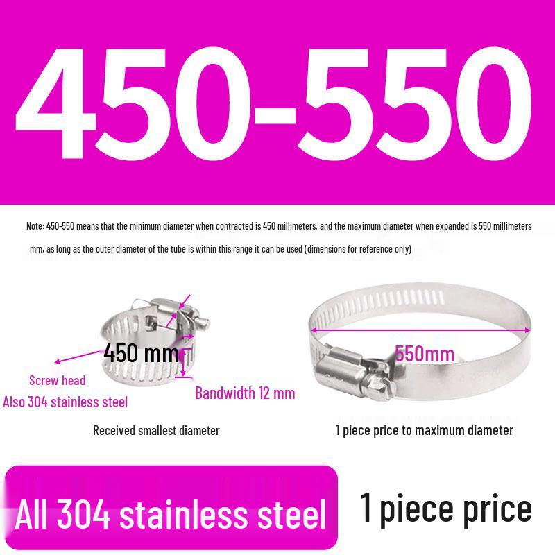 304 Edelstahl Schwerlast Schlauch- und Rohrschelle Clip