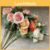 Rosa Artificial Flores Realistas Cuatro Cabezas Para Boda Accesorios de Foto Decoración Hogar