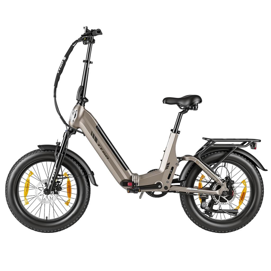 TTGO F7 Folding Electric Bike – 250W Motor – 48V 15Ah Battery – 120-140 Km Max Range – 20"×3.0" Tires – Hydraulic Brakes – Shimano 7speed