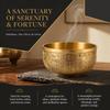 10cm Feng Shui Brass Bowl Hundred Blessings Brass Treasure Bowl Wealth Money Bowl  Office Decor