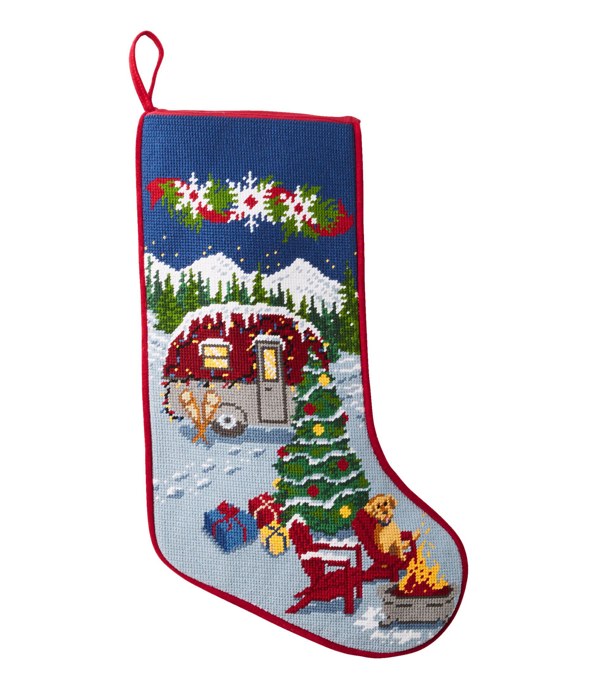 

Рождественская вышивка крестом, один размер, 1000151876, чулок L.L.Bean, все, турист, многоцветный,