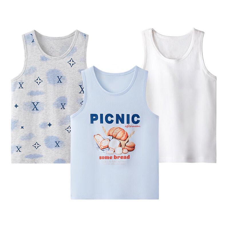 Yingbolun Boys' Pure Cotton Summer Undershirt Vest