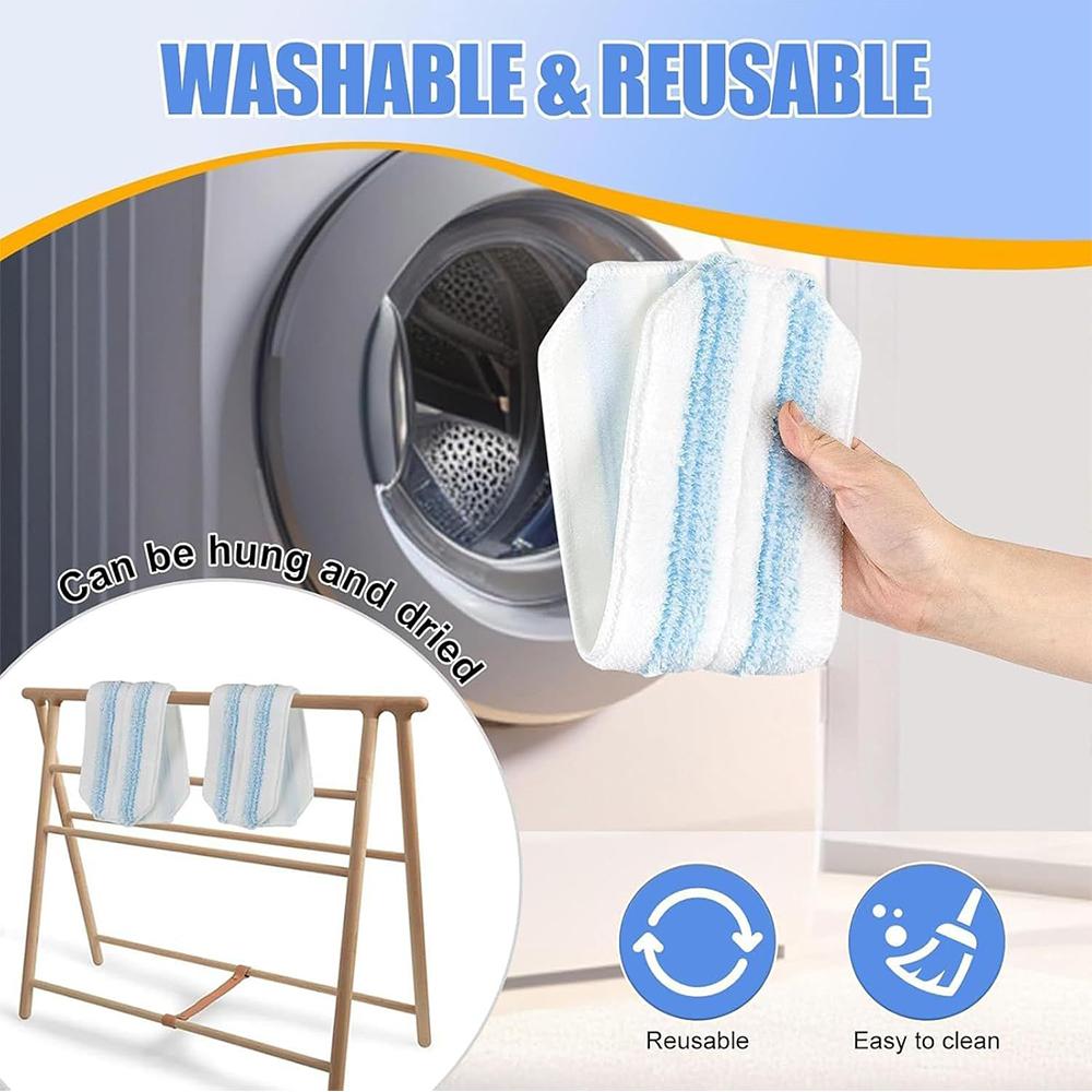 3pcs Floor Mop Replacement Cover For Vileda H2PrO