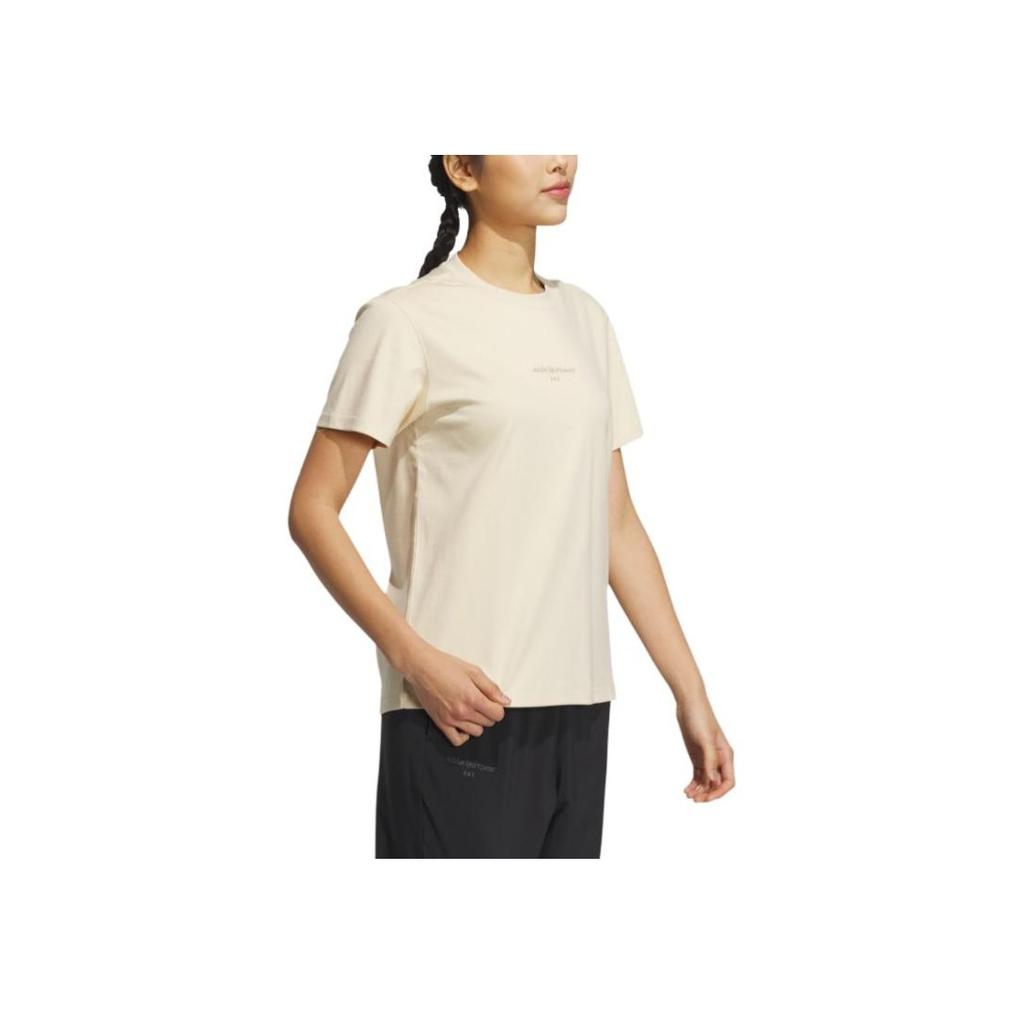 Adidas Letter Print Casual Sports Short Sleeve T-Shirt Women Tops Rock-Dust-Storm IS4947