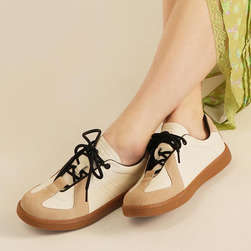 Henlymain Genuine Cowhide London Color Block Daily Women'S Sneakers (H25Sojwc421)