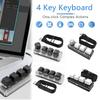 3 Key 1 Knob/4 Key Programming Macro  Knob Keyboard RGB Wired USB Copy Paste Mini Button Red Switches Mechanical Macropad