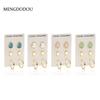 Cold Wind 3 Pairs Of Simple Stud Earrings Set Irregular Oil Dripping Round Earrings Personalized Temperament Earrings