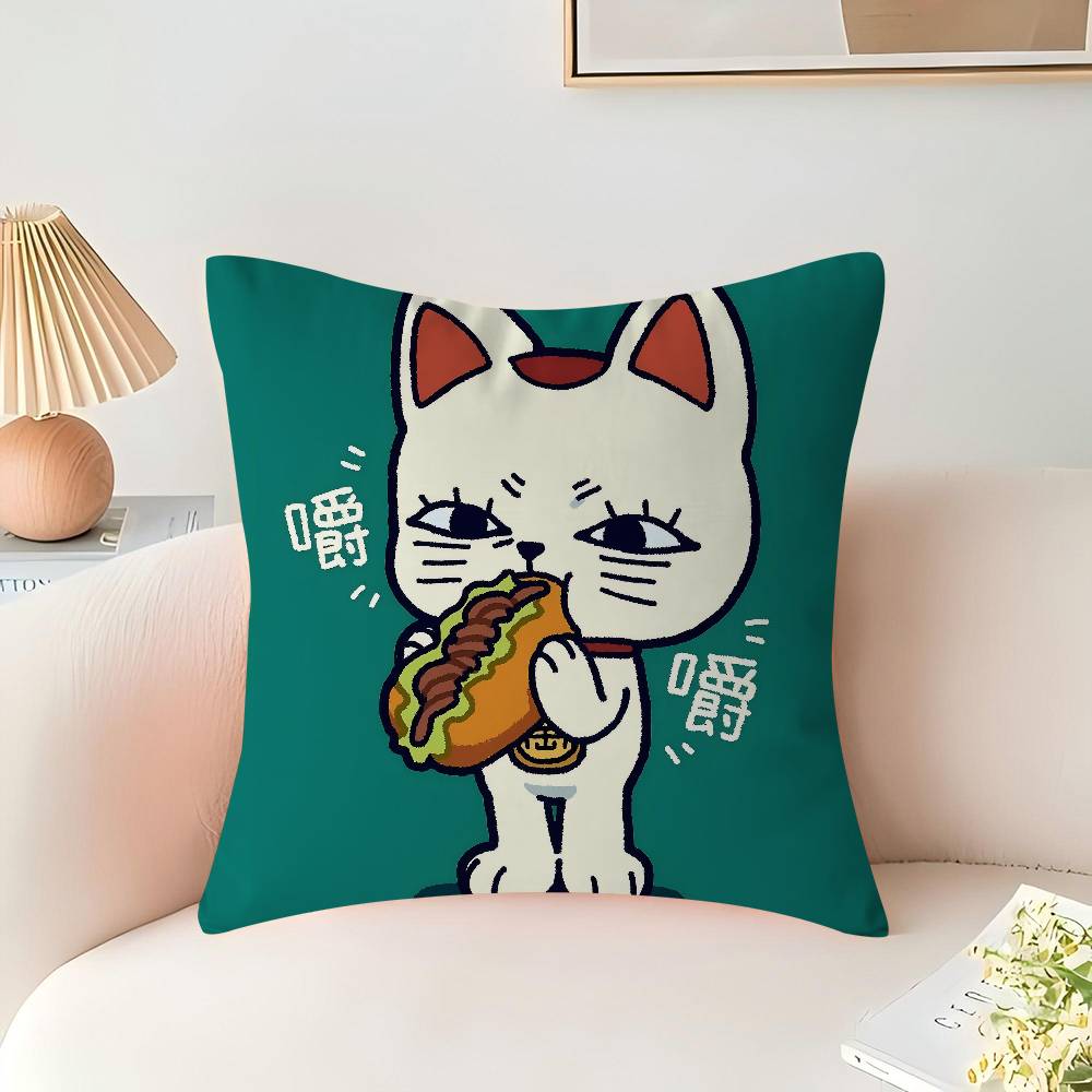 

T-Turbo Granny Cat Pillowcase 45x45cm Cute Pillowcase Living Room Sofa Cushion Cover Bedroom Home Decoration Children s Gift 16x16Inch