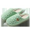Cotton Slippers Women Autumn Winter Indoor Home Anti Slip Couples Knit Slippers Men