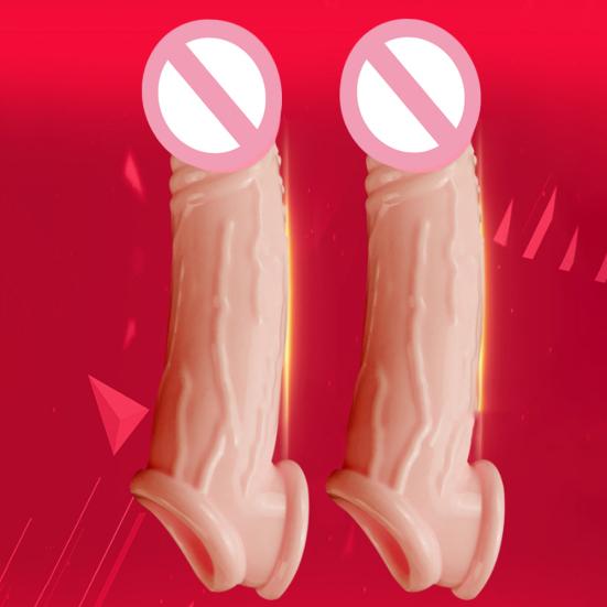 Meeste korduvkasutatav peenise varrukas dildo pikendaja ejakulatsiooni viivitav sekslelu