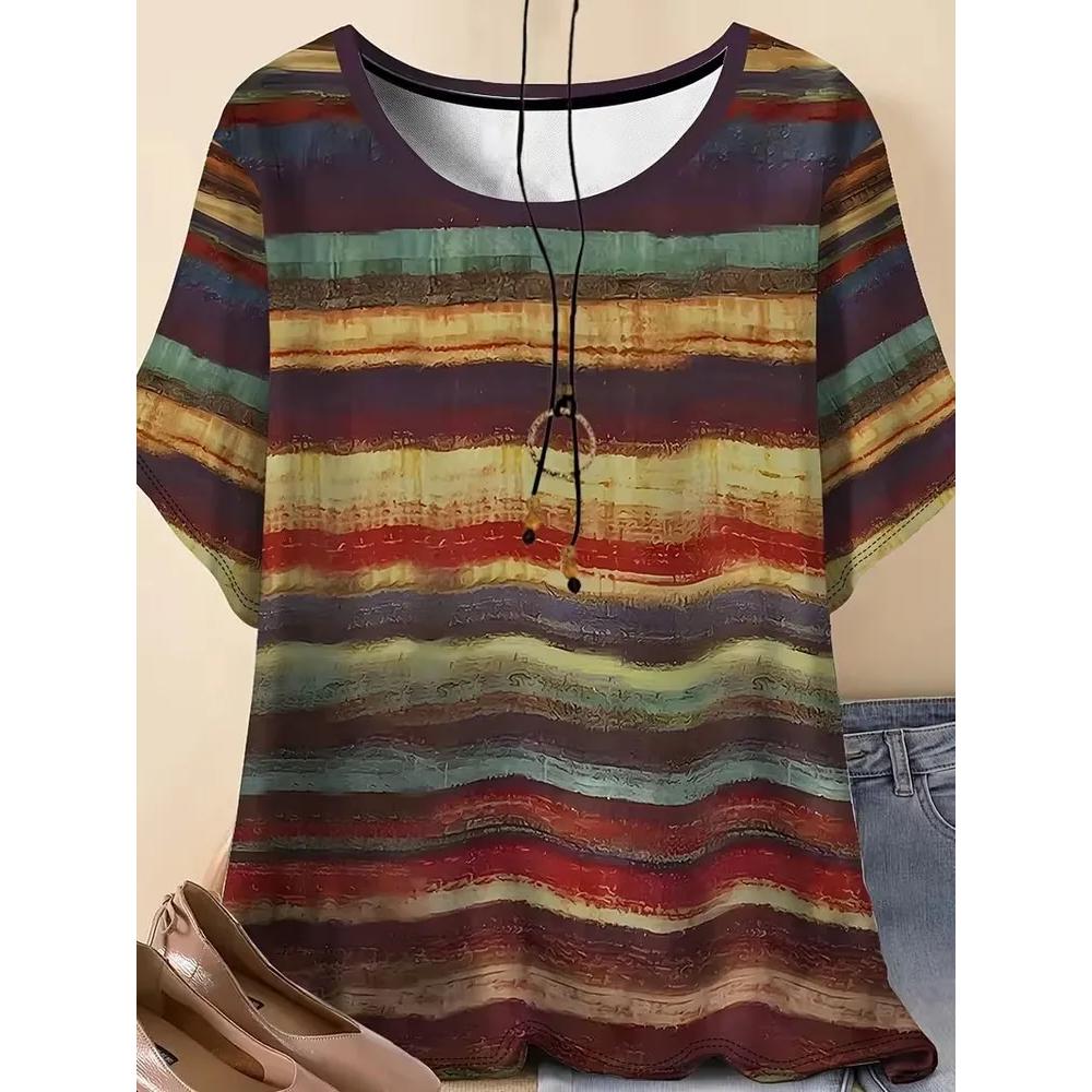 Women's Versatile Breathable Top Casual Short Sleeves Loose Comfortable T-Shirts Women’s