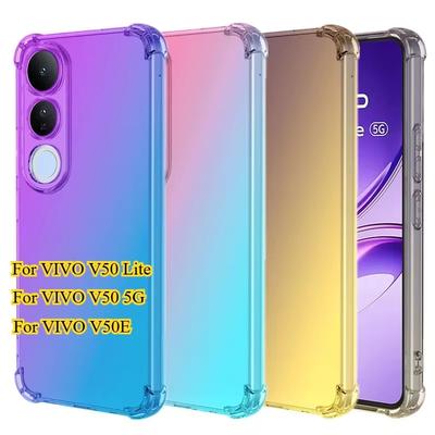 Per VIVO V50 Lite V50E Custodia per Telefono Antiurto con Gradiente Arcobaleno Copertura Morbida in TPU Traslucido Anti-caduta per VIVO V 50 Copertura con Airbag