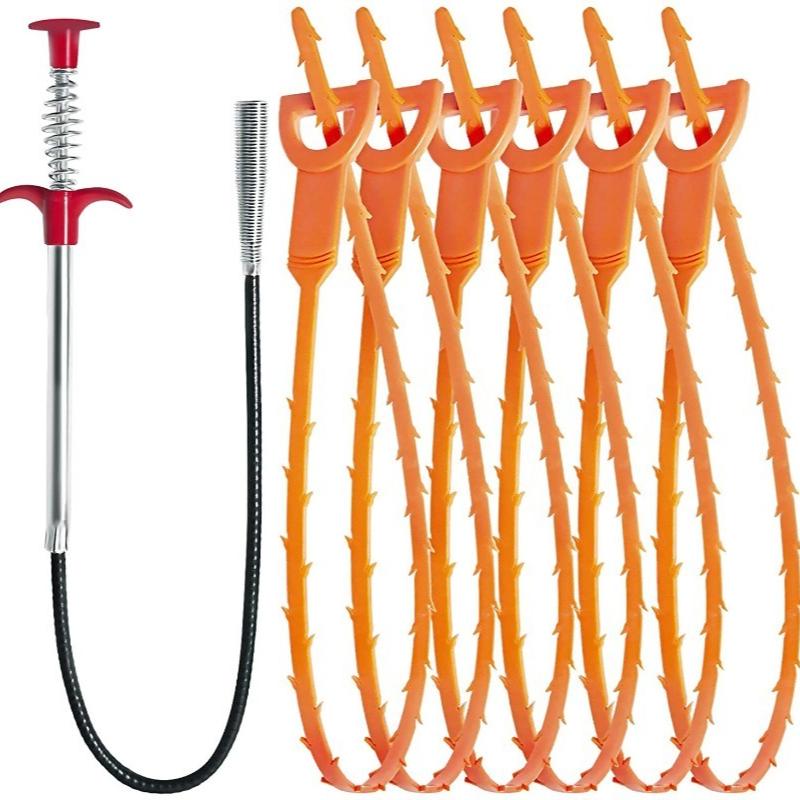 1set Sewer Drain Anti-Clog Cleaning Tool Hair Remover for Home Kitchen Bathroom Pipeline Sink Clog Removal Tool