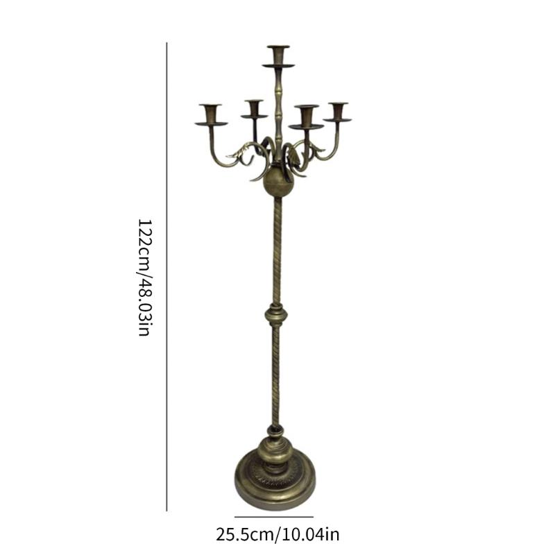 IJzeren Vloerstaande Kandelaar Kaarsenhouders met Stabiele Basis Taper Kandelaar voor Familie-evenement en Buitenactiviteit