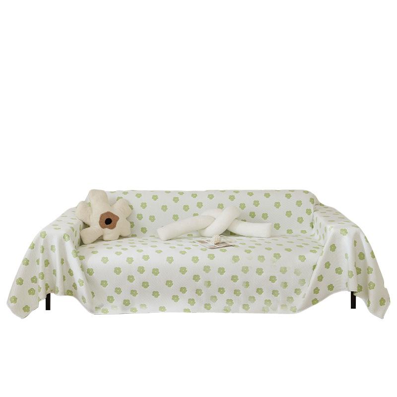 Summer Ice Silk Sofa Cover Cloth Full Covered Cool Feeling Sofa Cover All-Inclusive Universal Cover Lazy Integrated Blanket Cover Towel
