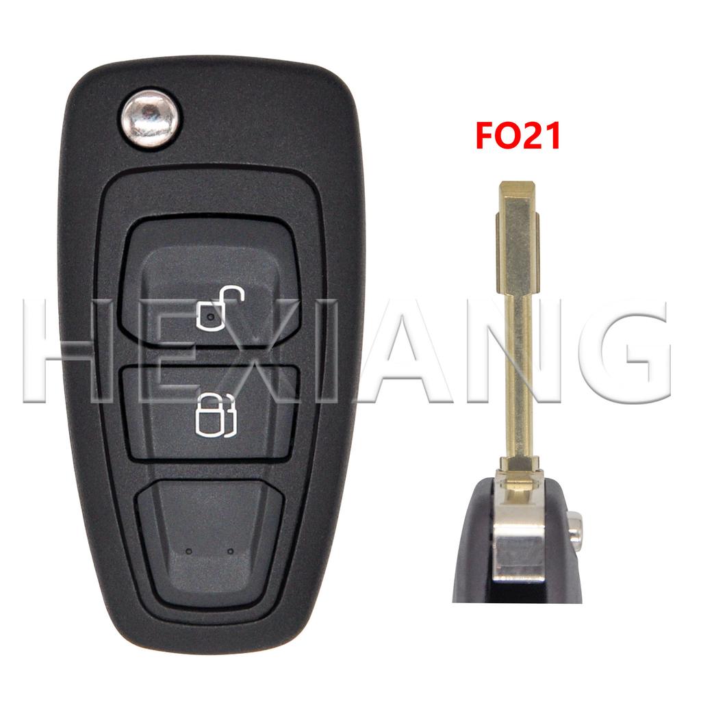 DR 2/3 Button HU101/F021 Blade Car Key Shell Case For Ford Ranger Galaxy Mondeo C-Max S-Max Focus Transit Tourneo Custom MK3 MK4