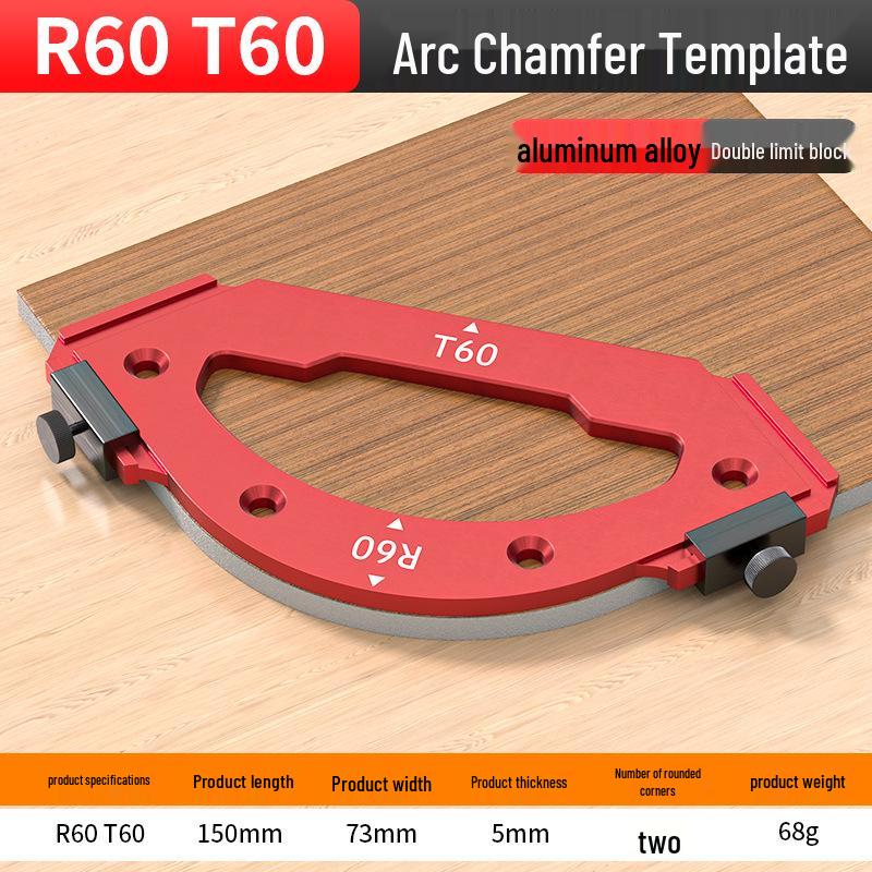 Aluminum Alloy Round Corner Trimming Tool for Woodworking