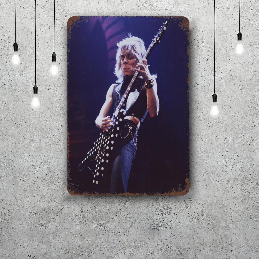 Randy Rhoads Retro Vintage Tin Sign Poster Decorative Plaque Metal Plate Wall Decor