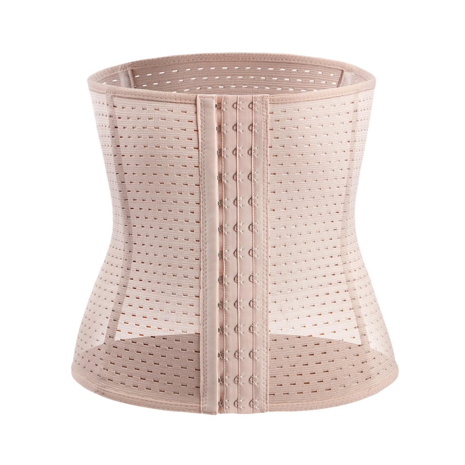 

Сетчатый поясной тренажер для женщин, корсеты под грудь, регулируемые крючки, кинчер, контроль живота, корректор фигуры, спортивный пояс-триммер S разноцветный