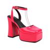 Mary Jane Thick Heel High Heels Female New Fairy Wind Waterproof Table French Square Head One Word Buckle Belt Single Shoes