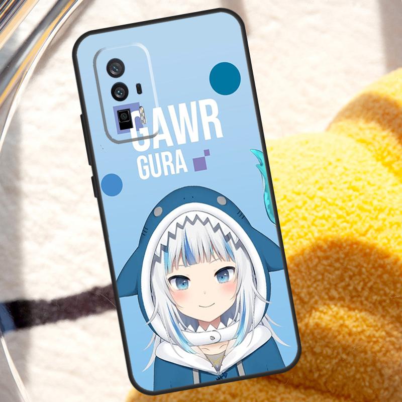 Gawr Gura Hololive Anime Case For POCO X6 Pro M6 X5 X3 M5s F3 F5 Xiaomi 14 Ultra 13 12 Lite 11T 12T 13T Pro Cover
