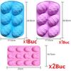 Silicone Chocolate Mold 4 Pack for Pralines, Candies, Jellies, Mousse, Cake Baking Molds Non-Stick Flexible Easy Release