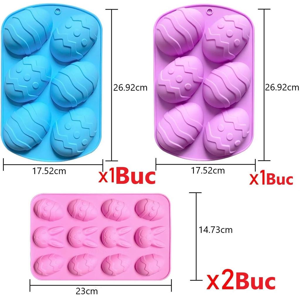 Silicone Chocolate Mold 4 Pack for Pralines, Candies, Jellies, Mousse, Cake Baking Molds Non-Stick Flexible Easy Release
