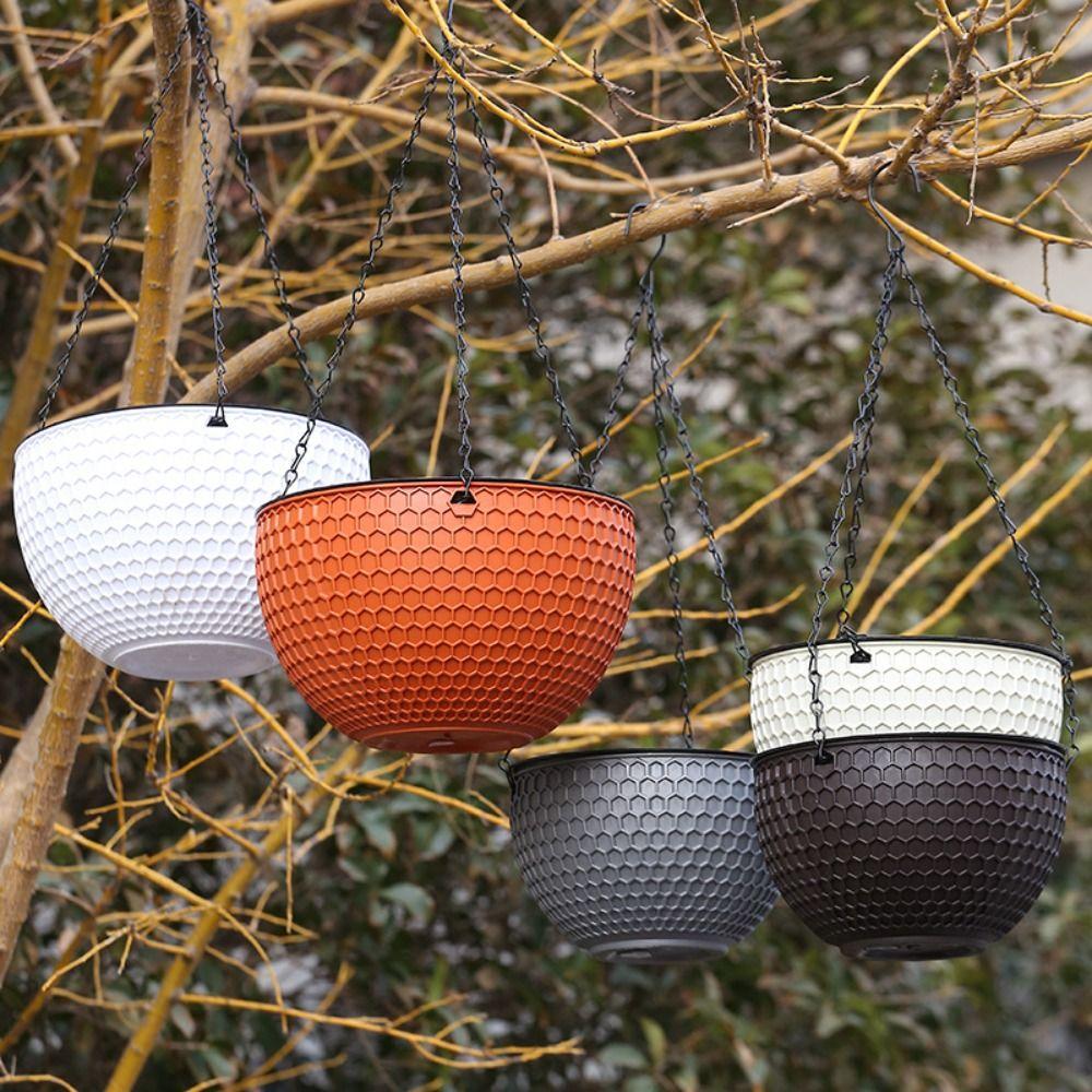 Self-Waterin Hanging Flower Basket Hydroponic Plant Pot Honeycomb Hanging Flower Pot  Plant