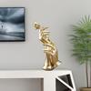 Statua Decorativa Mano Dorata con Rosa nella Mano Scultura Ornamento Romantico da Scrivania Regalo di San Valentino per Fidanzata Donne Moglie Decorazione per Scaffale di Casa Tavolo