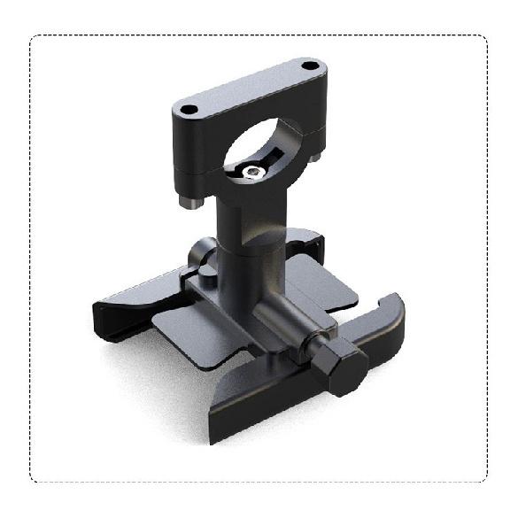 Universal Handlebar Mount Phone Holder - Aluminum Alloy for Motorcycles Bikes Fits 4-7 Inch Phones GPS 20-30mm Bars Helmet Communication 7