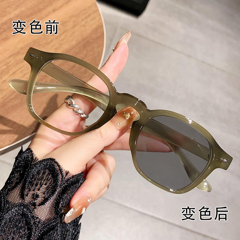 

Фотохромные очки для близорукости для женщин, унисекс, винтажные, прозрачные очки для близи, ретро, большие, очки для близорукости от 0 до -4,0 0