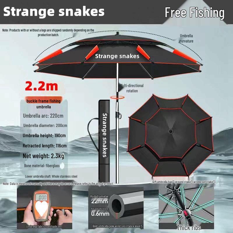 Universal Heavy-Duty Outdoor Fishing Umbrella – Large, Thickened Sunshade & Rain Protection