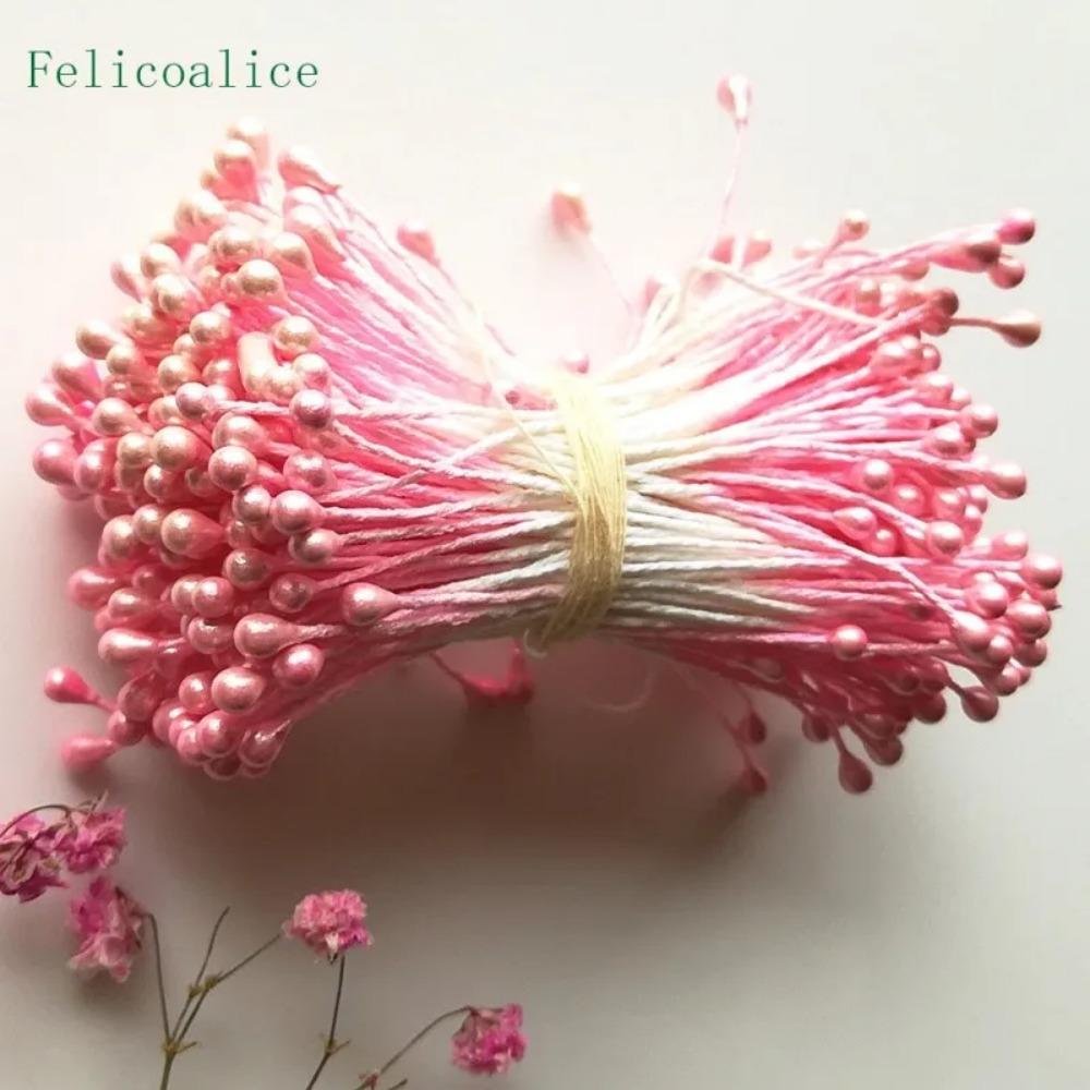Multicolor 3mm 500pcs Artificial Sugar Flower Stamen For Craft Home Wedding Decoration Cake Decoration and DIY Pistil Stamen