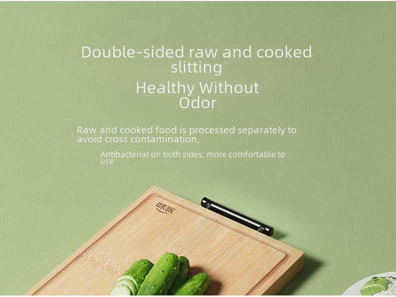 Tabla de Cortar de Bambú Antibacteriano Espesado Weijia - Tabla de Cortar Doméstica Resistente al Moho para Cocina y Preparación de Carne