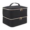 EVA Padded Nails Polish Organizers Bag Double Layer Storage for Bottles Lamp Set Professional Portable Carrying Case