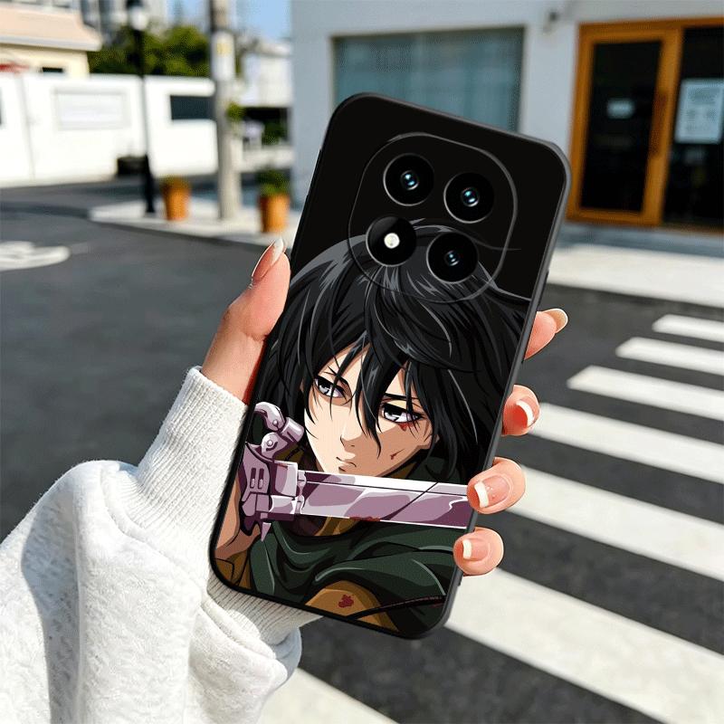 A-Attack On T-Titan Mikasa Soft Phone Case for Xiaomi Redmi Note 12 13 14 15 Pro Plus 11 12S 11S 11T 10 4G Black Cover Back Shel