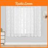 Polyester Lace Floral Window Curtain For Bedroom Kitchen Short Window Decor