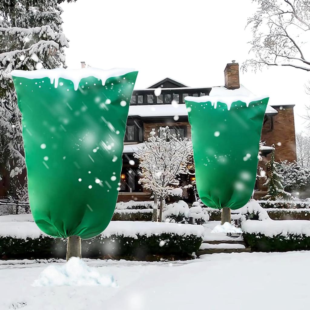 Winter Plant Covers Freeze Protection Garden Warm Plant Cloth Frost Blankets Outdoor Shrub Fruit Tree Wraps Bag with Zipper