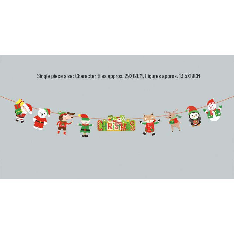 Cartoon Weihnachtsfeiertagsbanner und Hängeflaggen