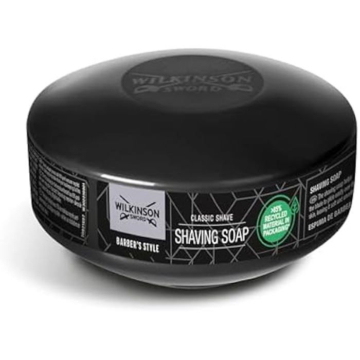 Bol à Raser Premium - WILKINSON SWORD - 125 g - Réduit les irritations - Hydrate la peau - Noir élégant
