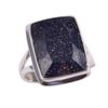 Natural Blue Sunstone Gemstone 925 Solid Sterling Silver Jewelry Ring S.5.5 q9F66
